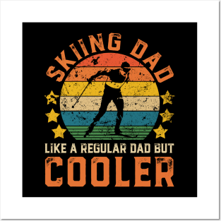 Skiing Dad Funny Vintage Skiing Father's Day Gift Posters and Art